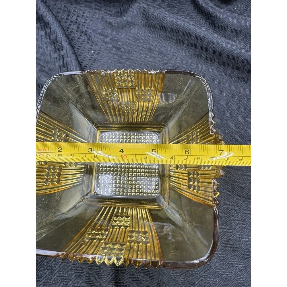 Vintage Imperial Glass Candy Dish In Amber